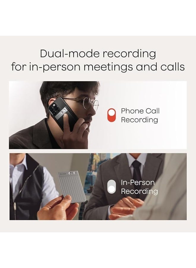 بلود مسجل الصوت الذكي Plaud Note AI، فضي - Image 3